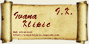 Ivana Klipić vizit kartica